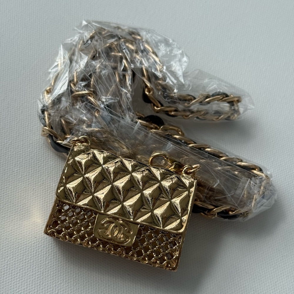 Gold Chain Bag Belt Fashion - Picture 10 of 11